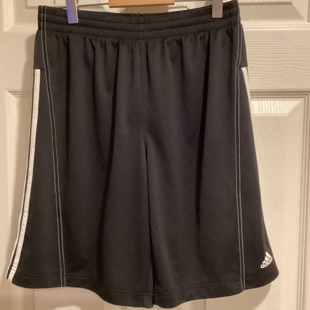 adidas Longer Length 3 Stripe Athletic Short, Size S